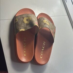 Coach Floral Slide Sandals